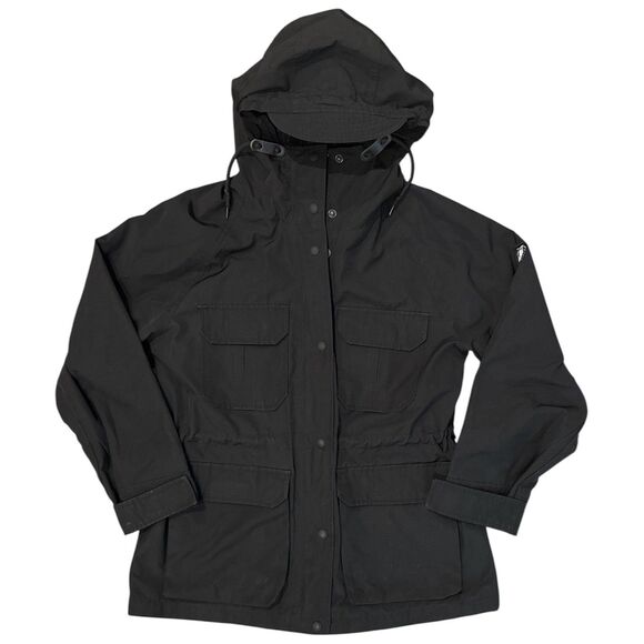 Madewell Penfield Medbury Hooded Jacket Parka Sz Small Plaid Flannel Lined Black - Picture 1 of 13